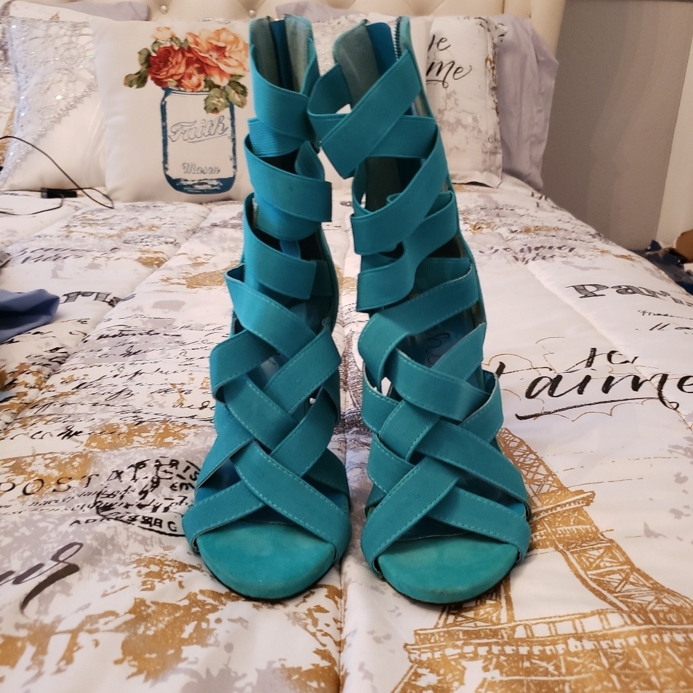 Teal shoes